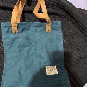 Feed Bag Tote, Teal NEW